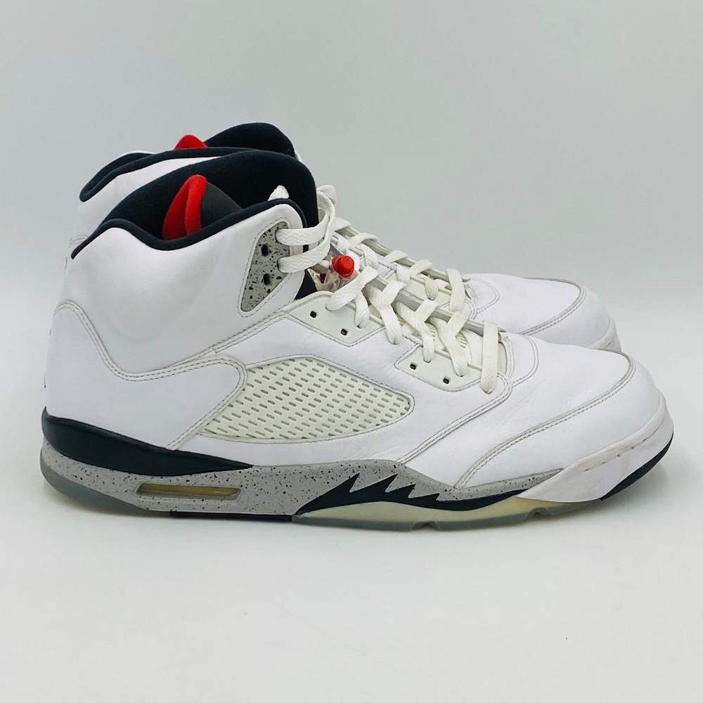 NIKE AIR JORDAN 5 RETRO "White Cement" Basketball - #136027-104 - Size 16 - AJ5